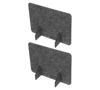 Lurrose Lot de 2 Cloisons de Séparation en Feutre Épais 30X40 CM Panneaux Autoportants Gris Foncé pour Bureaux Salles à Manger et Espaces de Travail Séparateurs Insonorisants pour