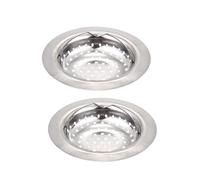 Lurrose Lot de 2 Crépines en Acier Inoxydable pour Évier Cuisine et Salle de Bain, Filtre à Larges Trous Anti-obstruction, Filet de Filtration, Accessoires pour Drainage