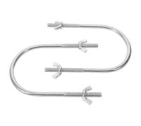 Lurrose Lot de 2 crochets de support de roulettes en forme de U pour radiateur - Accessoire universel pour poulie de radiateur électrique - Cadre pivotant mobile pour à bain d'huile facilitant