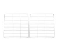 Lurrose Lot de 2 étagères de séparation pour congélateur, organiseur en fil métallique pour un rangement profond et peu encombrant, séparateur de séparation pour réfrigérateur, blanc