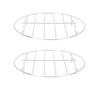 Lurrose Lot de 2 Grilles Vapeur en Acier Inoxydable 304, Support Cuisson Multifonction à Maillage Fin, Diamètre Moyen, pour Cuisson Vapeur au Cuiseur Électrique, Facile à Nettoyer
