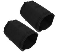 Lurrose Lot de 2 Guêtres de Protection pour Chevaux Noires, Bandes Absorbantes de Choc, Tissu Respirant, Adaptées aux Bottes de Saut et Soins Équins, Usage Équitation et Protection