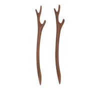 Lurrose Lot de 2 mèches en bois pour cheveux