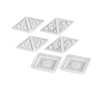 Lurrose Lot De 2 Moules Pyramidaux En Résine Et Silicone, Pour Bougies D'aromathérapie, Décoration D'intérieur, Centre De Table De Mariage, Bricolage