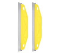 Lurrose Lot de 2 Protège-bords en Acier Inoxydable Jaune pour Peinture et Papier Peint, Lame Fine Multifonction pour Découpe Précise, Outil de Protection des Garnitures, Adapté