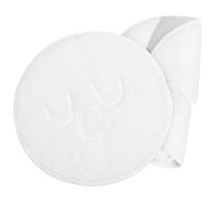 Lurrose Lot de 2 Serviettes Faciales Blanches Épaisses Double Couche en Polaire Corail, Serviettes Compressives Chaudes et Froides pour Masque Facial, Soin Apaisant Visage à Domicile