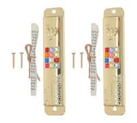 Lurrose Lot de 2 Sets de Mezouzas Décoratives en Alliage de Zinc avec Parchemin Casher, Décor Judaïque pour Chambranle de Porte, Ornement Religieux Doré, Accessoire Spirituel pour Maison