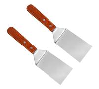 Lurrose Lot de 2 Spatules en Acier Inoxydable Multifonctionnelles pour Pizza et Steak, Ustensiles Cuisine Résistants et Légers, Outils Pratiques pour Cuisson Maison et Couleur Aléatoire