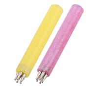 Lurrose Lot de 2 Stylos à Ongles à Pois en Acrylique Jaune et Rose Outils de Nail Art pour Motifs Floraux de Pétales Stylos à Pointiller Précis pour Décoration Ongles Maison et