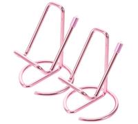 Lurrose Lot de 2 Supports de Téléphone et Tablette en Métal Filaire Rose Support de Bureau Compact et Ventilé pour Écran de Téléphone Stable Adapté à Domicile et Bureau
