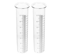 Lurrose Lot de 2 Tubes Pluviomètres en Plastique Antigel 18 Cm, Cylindre de Jauge à Eau pour Jardin et Pelouse, Mesure Précise des Précipitations Extérieure, Tube Pluviomètre Résistant