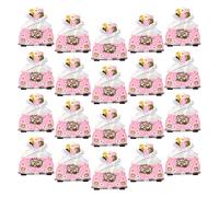 Lurrose Lot de 20 Boîtes à Dragées en Papier Pliables Forme Voiture Rose Petites Boîtes Présents pour Invités pour Mariage Shower et Anniversaire