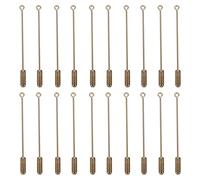 Lurrose Lot de 20 Broches en Cuivre 50 Mm, Épingles de Sûreté Longues pour Accessoires de Bijoux Diy, Épingles à Poitrine et Boucles D’oreilles, Fournitures Loisirs Créatifs et Couture