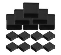 Lurrose Lot de 20 Capuchons USB en PE Rigide Noir Protecteurs de Port de Charge Anti-poussière pour Clés USB Accès S Protectors de Port de Charge Anti-poussière pour Clés Accès S