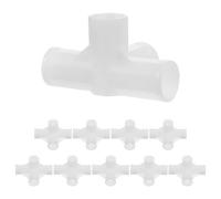 Lurrose Lot de 20 Connecteurs en Croix en Plastique Robuste pour Tringles de Placard Diamètre Intérieur 16 Mm, Accessoires pour Étagères à Chaussures et Rangement de Vêtements,