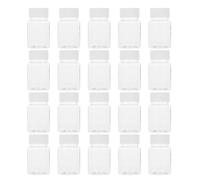 Lurrose Lot de 20 flacons vides en plastique pour pilules : flacons de réactifs de laboratoire de 50 ml/1,69 oz, porte-pilules, récipients de stockage d’échantillons à large ouverture avec
