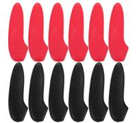 Lurrose Lot de 20 Housses de Coupe Universelles en Plastique Rouge et Noir, Protège-lames Anti-rayures pour Couteaux Cuisine Droites Petite à Grosse Taille, pour Rangement et Transport