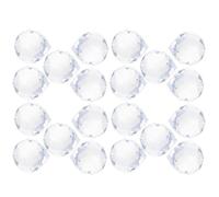 Lurrose Lot de 20 Perles Attrape-Soleil prismatiques Arc-en-Ciel - Boules de Cristal décoratives à Suspendre à Une fenêtre (2 cm) - Attrape-Soleil en Cristal Transparent pour Lustre, éclairage de