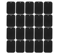 Lurrose Lot de 20 plaques magnétiques pour Coque de téléphone, Fixation magnétique adhésive en métal, Aimant Universel pour Support de Voiture et Support de téléphone, 6,5 x 4,5 cm