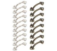 Lurrose Lot de 20 Poignées de Tiroir en Alliage de Zinc Argenté, Style Rétro Chic, Faciles à Installer, Robustes, pour Meubles et Boîtes à Bijoux à Usage Domestique