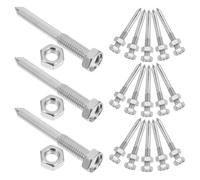 Lurrose Lot de 20 Pointes d'Aération Métalliques 42 MM pour Chaussures de Jardin à Crampons, Accessoires pour Sabots d'Aérateur Pelouse, Ameublissement Sol Compacté, Anti-Glisse,