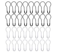 Lurrose Lot de 2000 Épingles à Nourrice en Fer Forme Gourde, 2 Couleurs Blanc et Noir, Épingle à Coudre pour Vêtements, Porte-étiquette Sécuritaire pour Couture et Artisanat