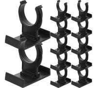 Lurrose Lot de 24 Clips de Fixation Noirs en PP Réglables pour Pieds de Meubles, Accessoires de Nivellement Épais pour Plinthes D’armoires et Meubles Cuisine, Compatibles Tables