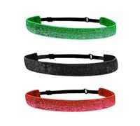Lurrose Lot de 3 Bandeaux Élastiques pour Femmes, Design Antidérapant en Tissu, Style Mode et Couleurs Intenses, pour Yoga et Gymnastique