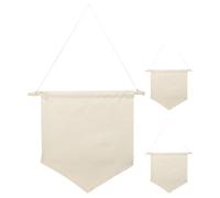 Lurrose Lot de 3 bannières murales en toile vierge, présentoir à épingles en émail, pour épingles, badges, boutons et broches, décoration de maison