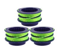 Lurrose Lot de 3 bobines de rechange pour coupe-bordures KLS 124-03, 2 mm de diamètre, 6 m par, bobine double fil pré-enroulée pour coupe-bordures 24 V Max, pour un entretien efficace de votre