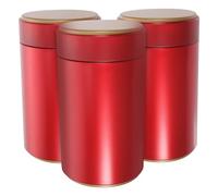 Lurrose Lot de 3 Boîtes Métalliques Rondes en Fer-blanc 160 Mm Hermétiques pour Rangement Alimentaire, Conservation du Thé, Bonbons et Épices, Format Compact Maison Couleur Aléatoire