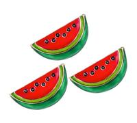 Lurrose Lot de 3 Broches Pastèque Fantaisie en Métal, Épingles à Pull et Cardigan, Accessoires Vestimentaires Colorés, Décorations pour Vêtements, pour Fêtes et Usage Quotidien