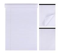 Lurrose Lot de 3 Carnets Professionnels A4 Blanc en Papier 30 Feuilles Lignées Grands Carreaux Écriture Fluide Facile à Transporter pour Lectures et Bureaux, Étudiants et Professionnels