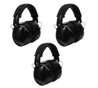 Lurrose Lot de 3 Casques Antibruit Industriels Noirs Appui-Tête Réglable Protection Auditive Snr 36 Cache-Oreilles Insonorisés pour Travail Étude et Sommeil Confortable