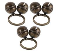 Lurrose Lot de 3 Clochettes Vintage en Cuivre pour Colliers D’Animaux Clochette de Repérage Ultra-puissante pour Chien et Chat Accessoire Vintage pour Collier de Laisse Usage