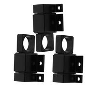 Lurrose Lot de 3 Loquets à Pression en Alliage D'aluminium Noir, Verrou à Ressort Automatique pour Portes, Fenêtres et Meubles en Bois, Goupilles de Verrouillage Silencieuses, Adaptées