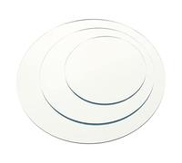 Lurrose Lot De 3 Miroirs Ronds en Acrylique Transparent 10-18 Cm pour Accessoires De Photographie, Décor Minimaliste pour Studio Photo, Accessoires Selfie Et Fond Photo