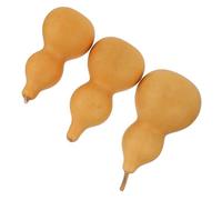 Lurrose Lot de 3 Ornements de Courges Naturelles Séchées 9-12 CM sans Tête Décoration Artisanale Feng Shui pour Maison et Bureau Décor de Table Polyvalent et Symbole de Prospérité