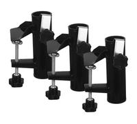 Lurrose Lot de 3 Pinces pour Parasol de terrasse - Support de Parasol extérieur pour Balcon, Chaise, Banc, hayon, Bateau (Noir)