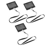 Lurrose Lot de 3 Sets de Sets de Porte-badges Noirs en Plastique Rigide avec Cordons Transparents, Protège-cartes Pratiques et Faciles à Nettoyer pour Cartes Professionnelles Jeu