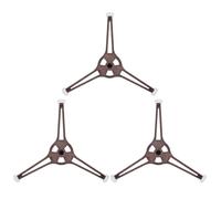 Lurrose Lot de 3 Supports de Plateau Tournant Micro-ondes 13 Cm Bague Plastique, Rotation à 3 Roues, Hauteur 14 Mm, Compatible Plateau en Verre, Accessoire de Rechange pour Four