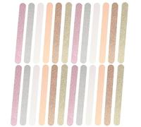 Lurrose Lot de 30 Limes à Ongles Double Face en Eva Pailleté, Tailles Assorties, Bandes de Lime pour Pédicure et Manucure à Domicile, Polissoirs Portables pour Nail Art
