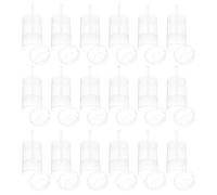 Lurrose Lot de 30 Moules à Pousser Transparents en Polypropylène pour Tubes à Gâteau Ronds, Supports à Sucettes Glacées, Accessoires DIY Pâtisserie pour Fêtes, Anniversaires Cuisine
