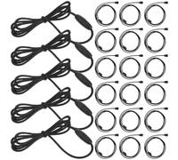 Lurrose Lot de 30 Sets de Cordons en Nylon Noir Détachables Fermoirs de Sécurité à Ressort, Cordons pour Pendentifs et Bracelets, Kit Polyvalent pour Création de Bijoux et Accessoires DIY