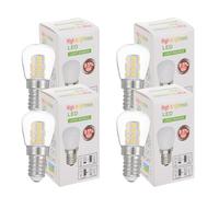 Lurrose Lot de 4 Ampoules LED E14 3W en Verre Transparent Résistant pour Réfrigérateur, Remplacement pour Éclairage de Frigo et Congélateur