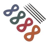 Lurrose Lot de 4 Barrettes à Cheveux en Cuir Pu, Forme 8 pour Coiffure Bun, Accessoires Cheveux Mixtes, Légères et Pratiques, Épingles Décoratives Polyvalentes pour Couleur Aléatoire