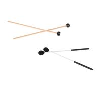 Lurrose Lot de 4 Bâtons de Marimba pour Xylophone Manche Abs et Bois, Maillets Confortables en Caoutchouc et Laine, Adaptés aux Débutants et Professionnels