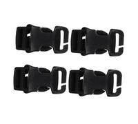 Lurrose Lot de 4 Boucles Détachables en Plastique Noir 25 MM pour Sangles de Paquet à Dos Ceintures et Accessoires Clips de Fixation Résistants Remplacements Pratiques pour Équipements