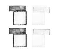 Lurrose Lot de 4 Cache-prises Étanches Transparents et Noirs en Plastique Robuste, Protection Murale Anti-éclaboussures pour Salle de Bain, la Cuisine, sans Perçage, Couverture de Prise