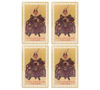 Lurrose Lot de 4 cartes d'or traditionnelles Feng Shui Taisui du Nouvel An chinois 2026, carte d'amulette bouddhiste de l'année du cheval pour la protection, la sécurité, la richesse,